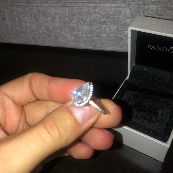 Pandora Jewelry Pandora Diamond Pear Shaped Ring Poshmark